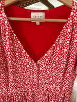 Charger l&#39;image dans la galerie, Robe Sezane rouge à fleurs
