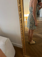 Charger l'image dans la galerie, American Vintage – Robe à motifs beige, bleu et orange
