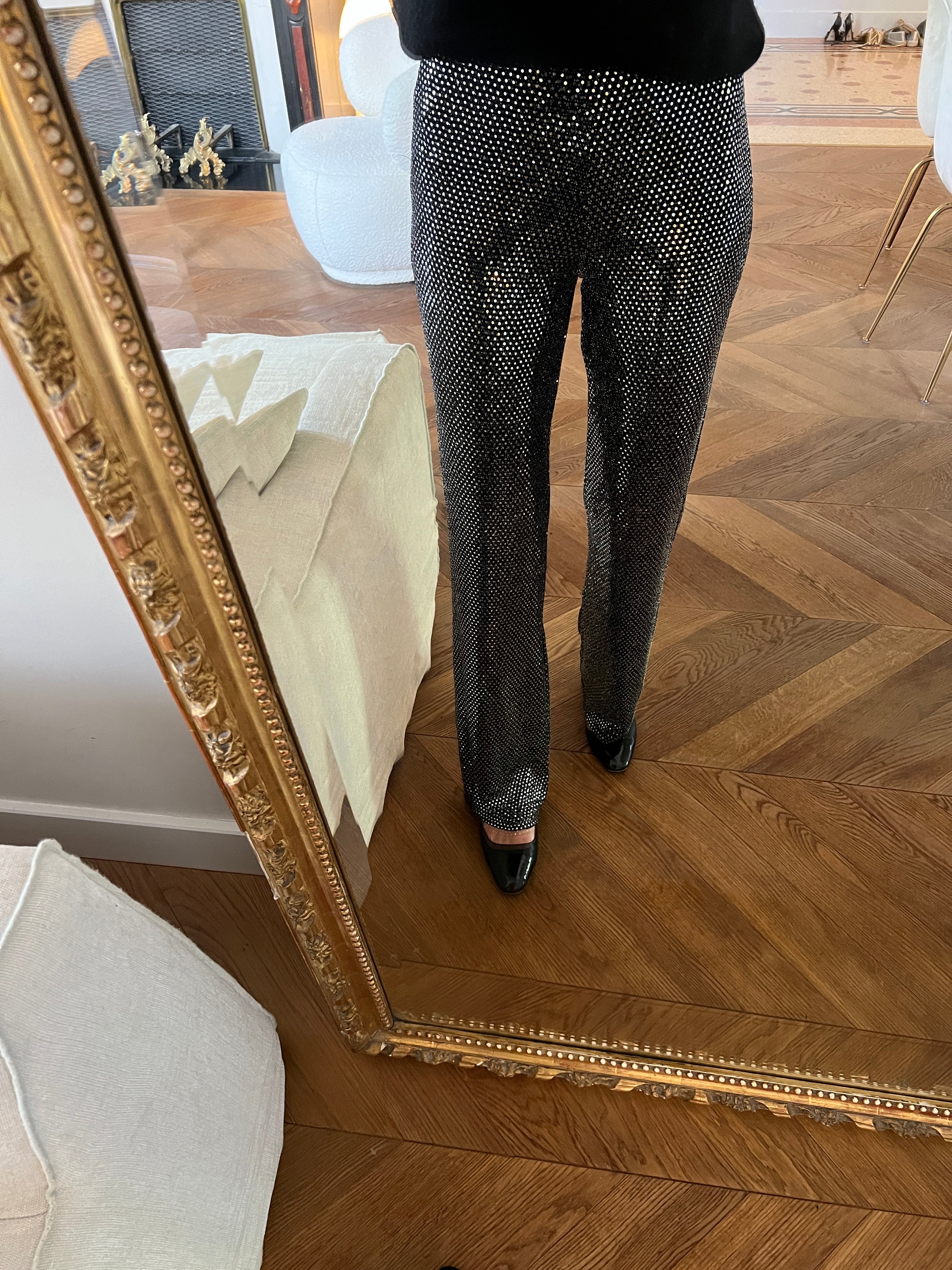 Anne Charlotte Pantalon paillettes Plume Neuf