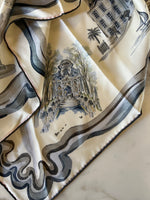 Charger l&#39;image dans la galerie, Ariane Brodier Foulard en soie Grey Hall Design
