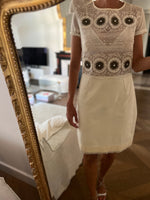 Charger l'image dans la galerie, Robe ecrue Mango à diamants
