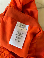 Charger l&#39;image dans la galerie, Short Sandro en dentelle rouge
