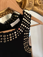 Charger l'image dans la galerie, Robe Sandro noire avec miroirs
