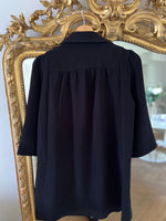 Charger l&#39;image dans la galerie, Robe Ba&amp;sh noire classique manches longues
