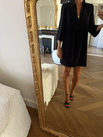 Charger l&#39;image dans la galerie, Robe Ba&amp;sh noire classique manches longues
