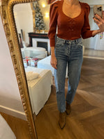 Charger l&#39;image dans la galerie, Ba&amp;sh- Pull terracotta à lacets
