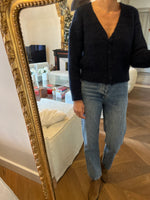 Charger l&#39;image dans la galerie, Maje-Gilet bleu marine col V
