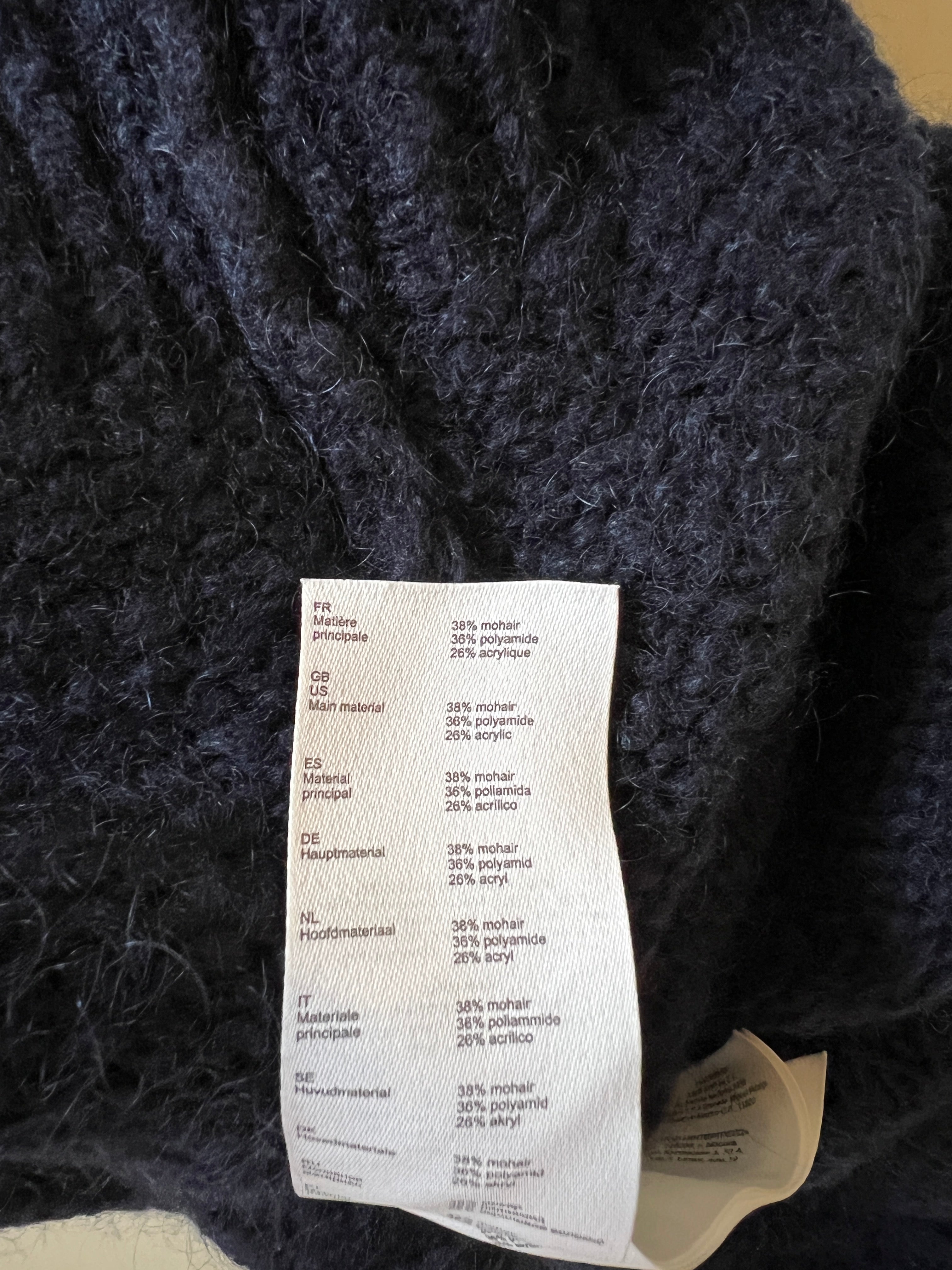 Maje-Gilet bleu marine col V