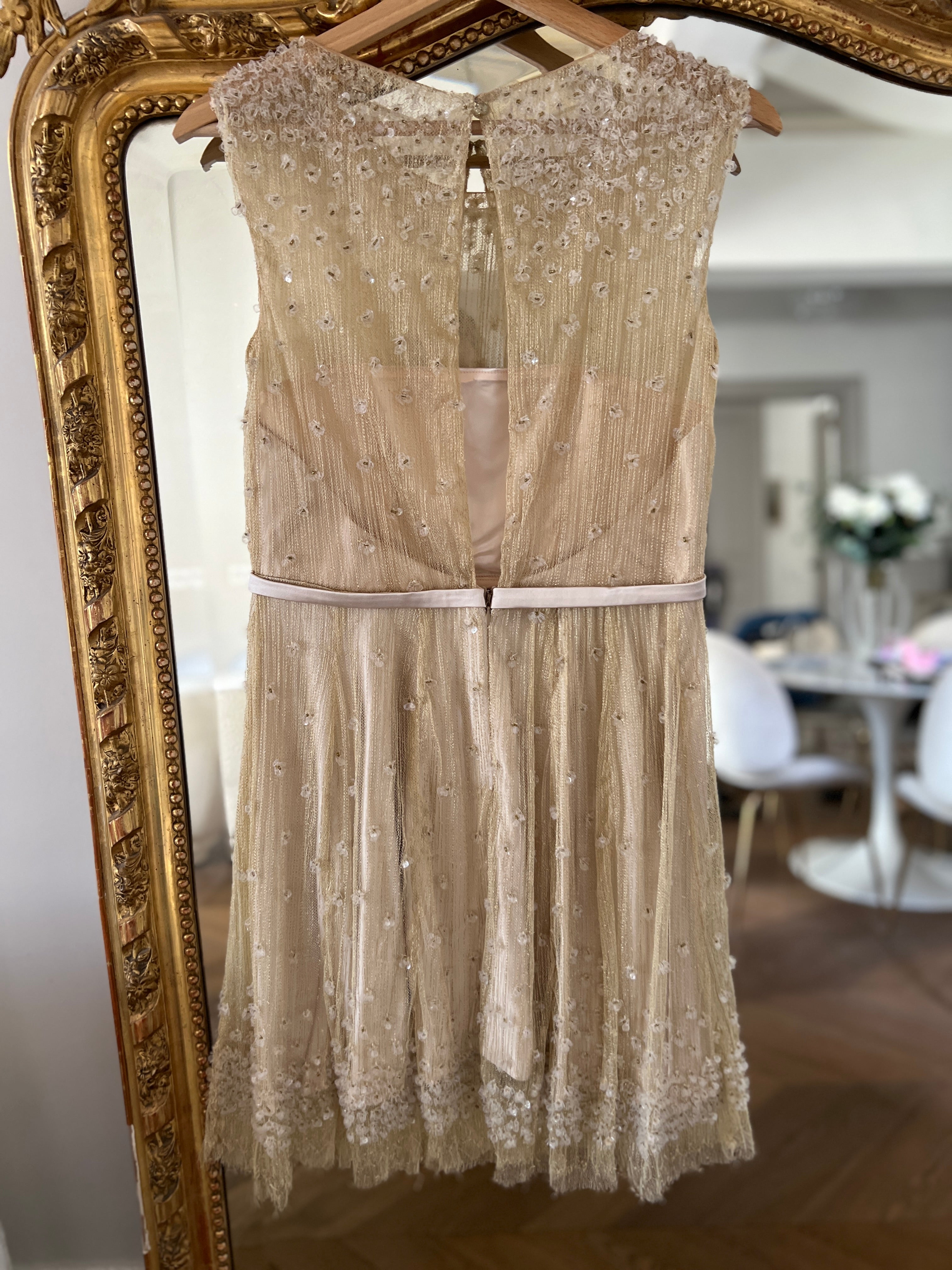 Robe dorée Caroline Bouvier