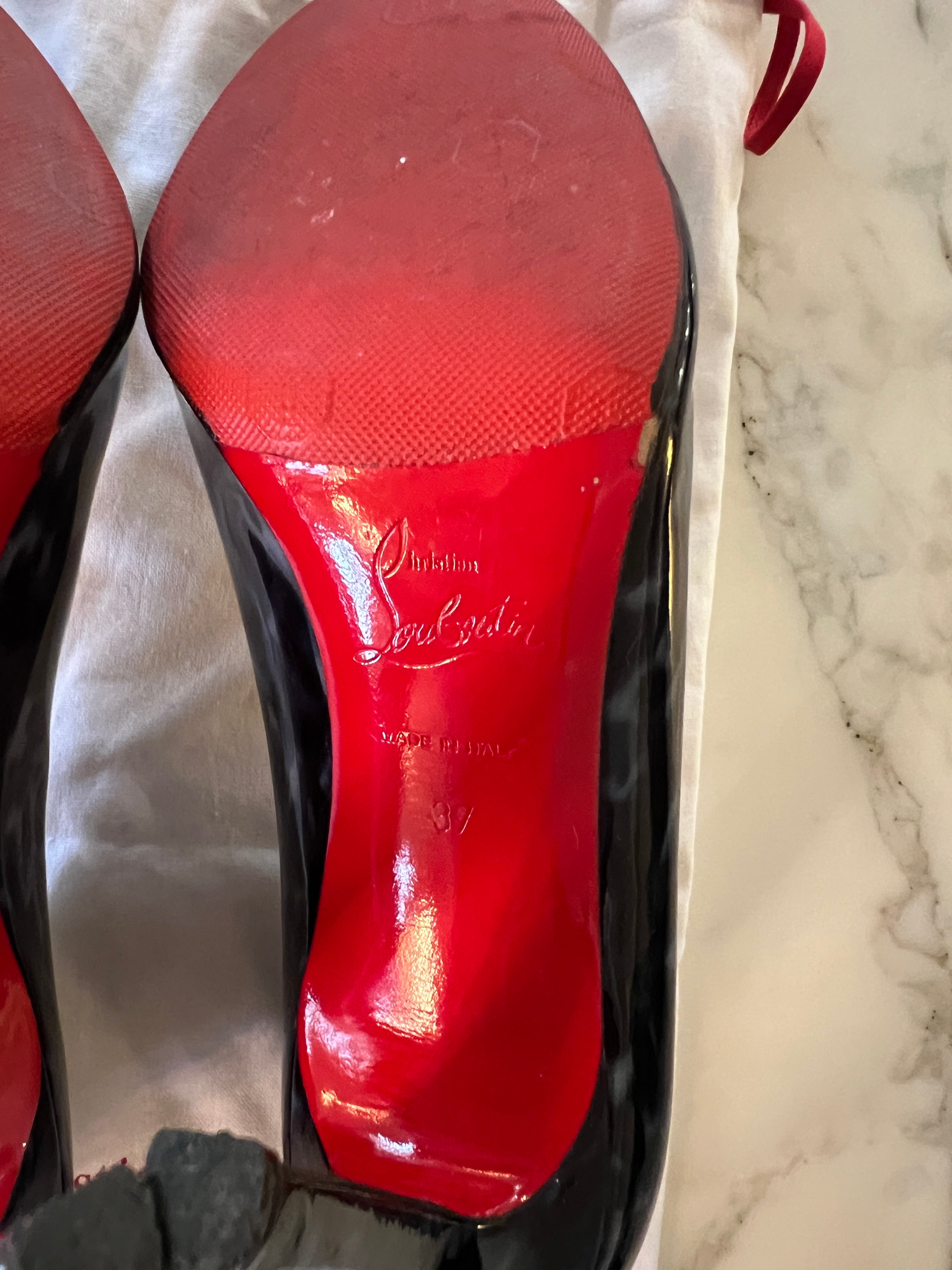 Christian Louboutin-Escarpins vernis bleu