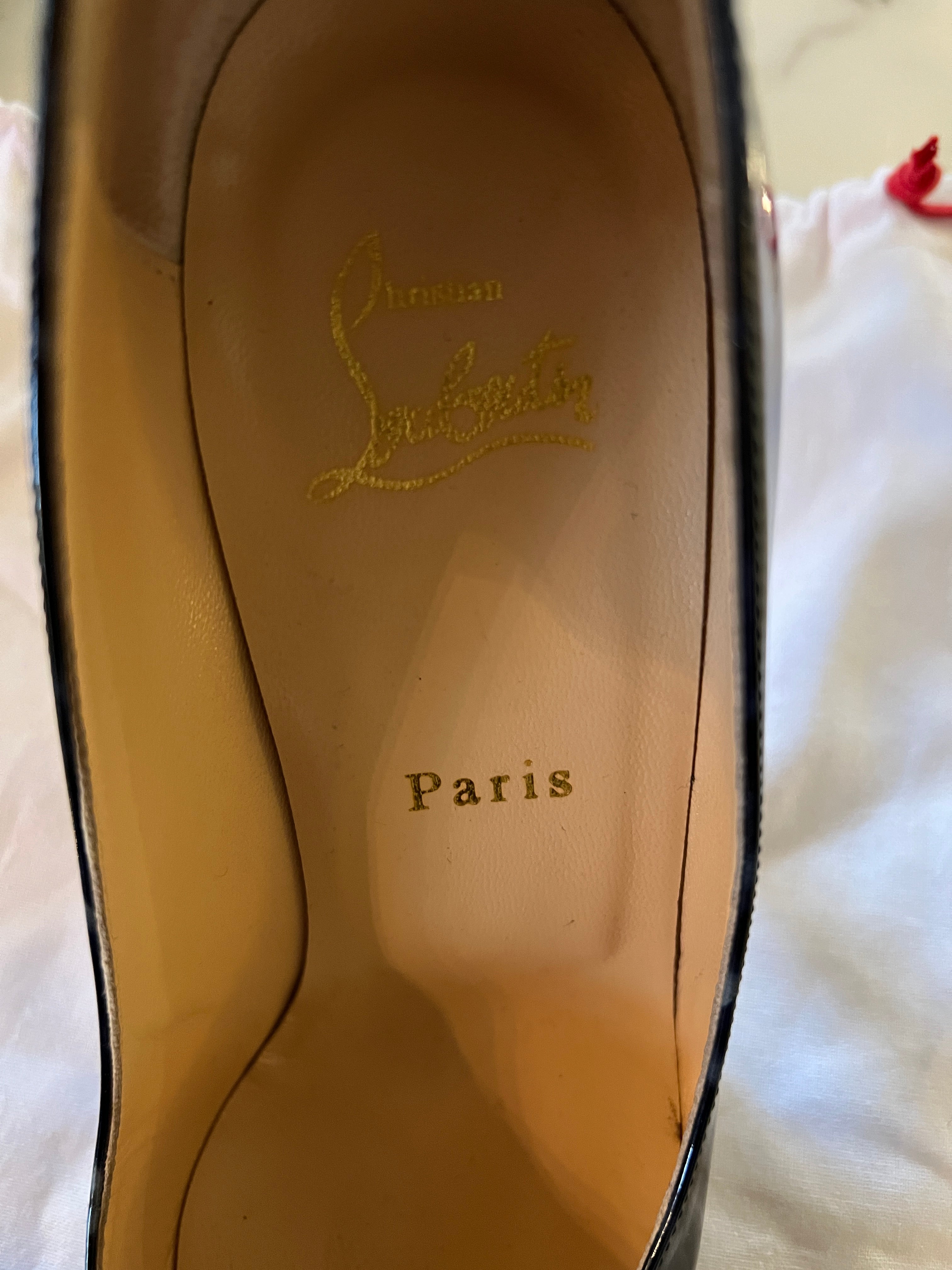 Christian Louboutin-Escarpins vernis bleu