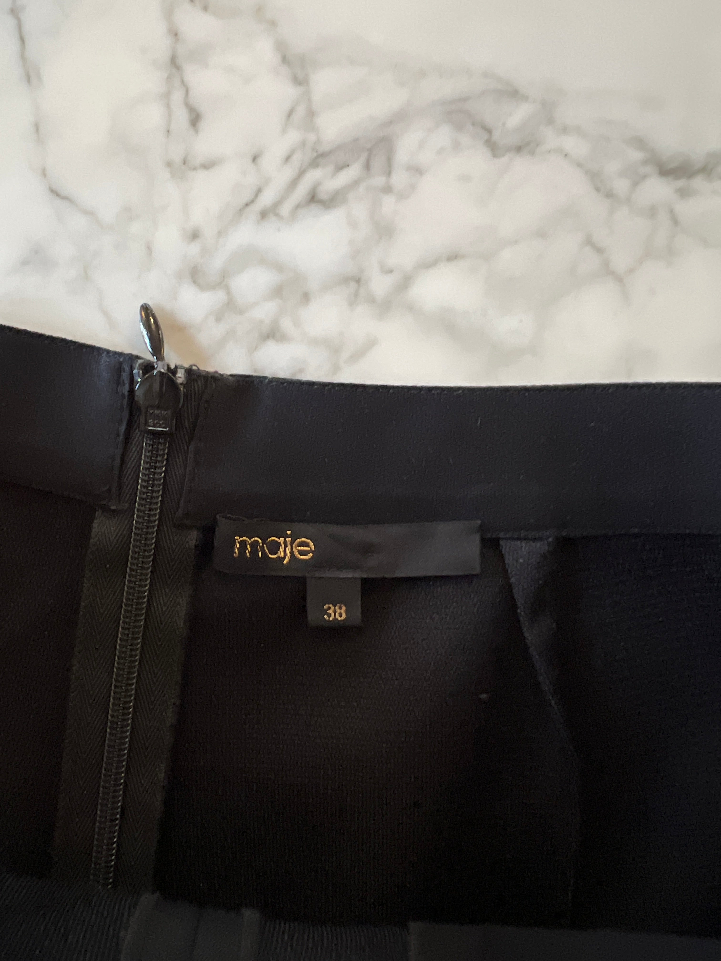 Maje - Jupe short plissée noire