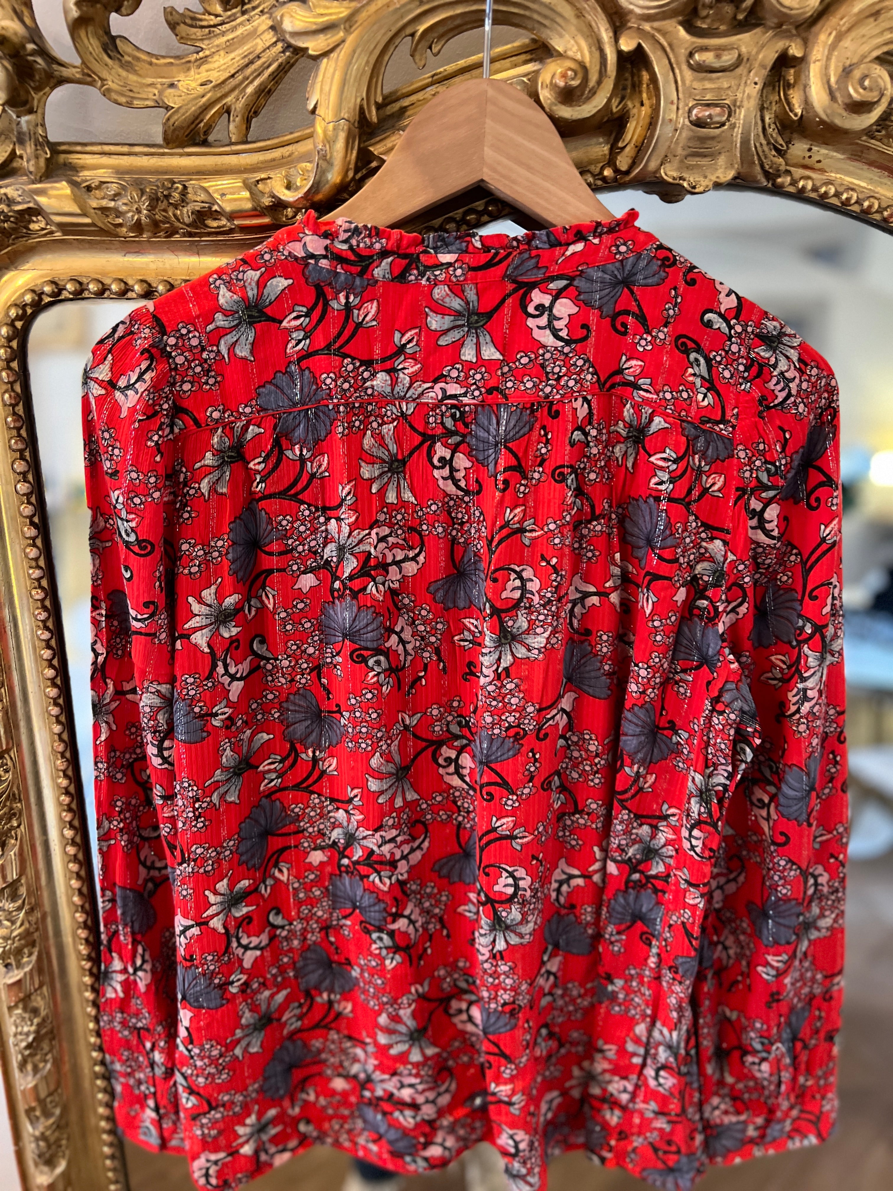 Blouse Ba&sh Edgy rouge irisée