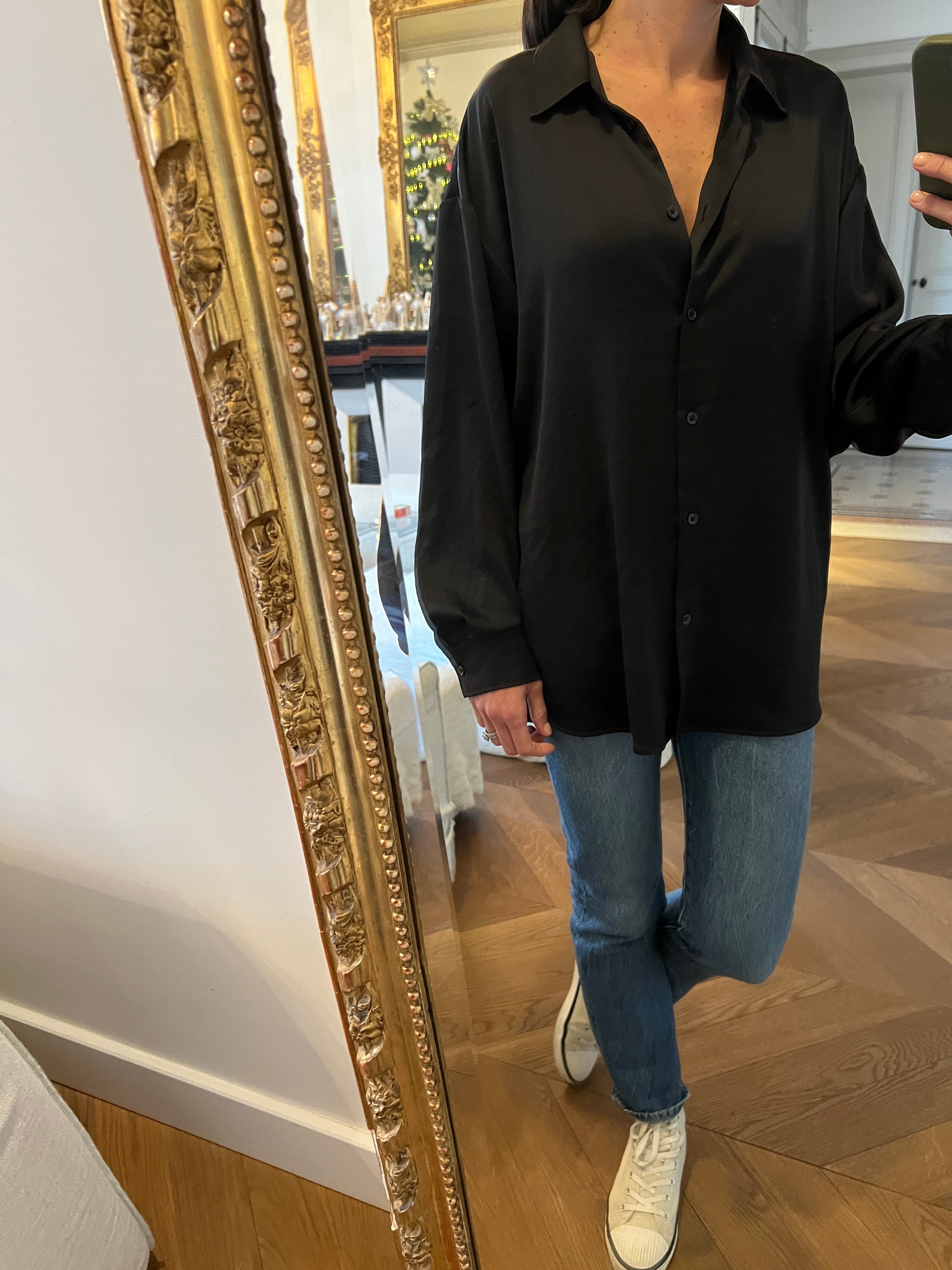 Chemise Ba&sh satinée noire