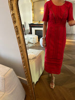 Charger l'image dans la galerie, Robe Ba&amp;sh framboise brodée
