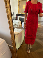 Charger l'image dans la galerie, Robe Ba&amp;sh framboise brodée
