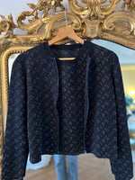 Charger l&#39;image dans la galerie, Maje - Ensemble haut et gilet noir et argenté
