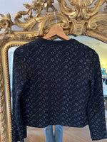 Charger l&#39;image dans la galerie, Maje - Ensemble haut et gilet noir et argenté
