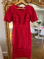 Charger l'image dans la galerie, Robe Ba&amp;sh framboise brodée
