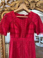 Charger l'image dans la galerie, Robe Ba&amp;sh framboise brodée
