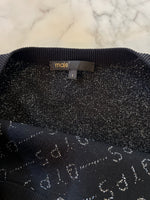 Charger l&#39;image dans la galerie, Maje - Ensemble haut et gilet noir et argenté
