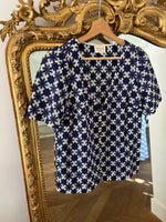 Charger l'image dans la galerie, Sézane - Blouse brodée bleue et blanche
