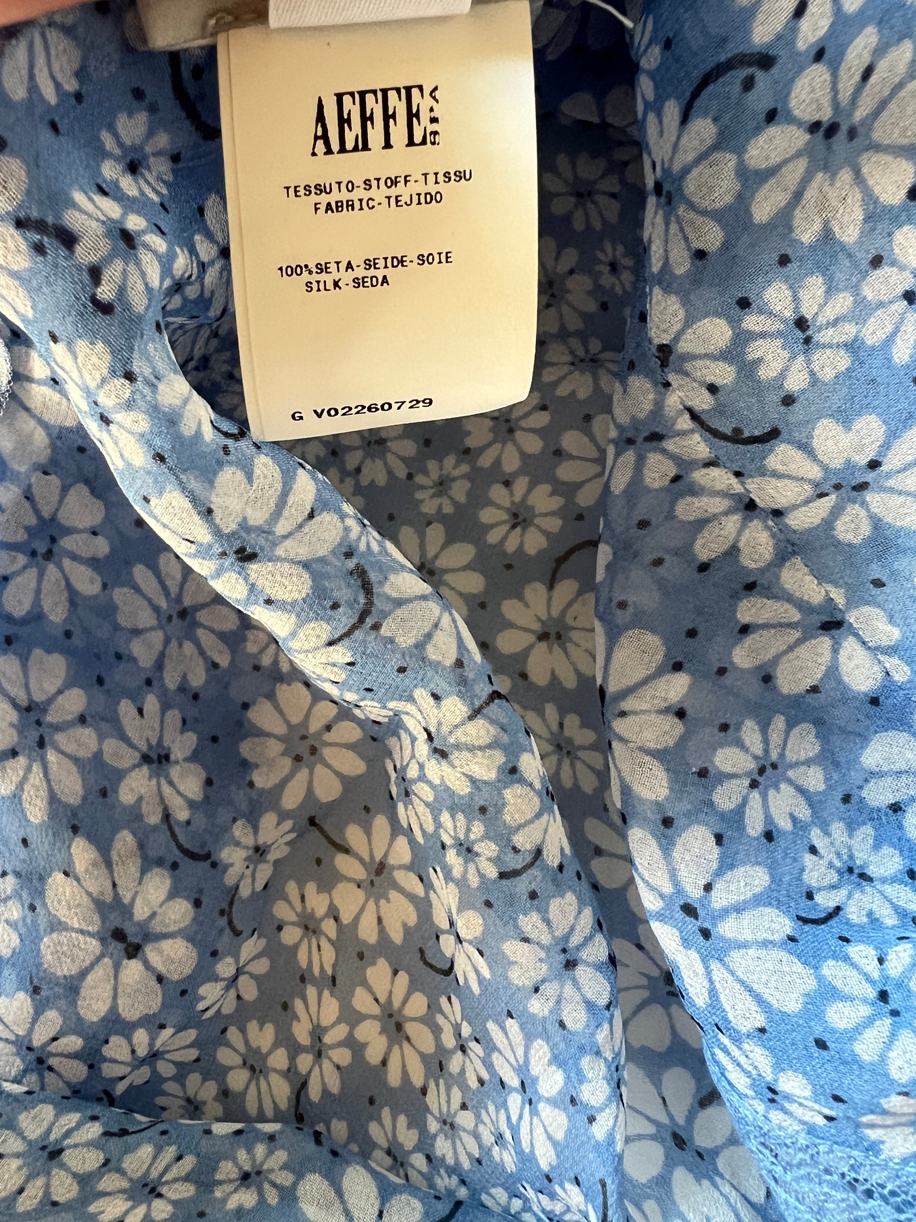 Anne Charlotte Blouse Philosophy Di Alberta Ferretti bleu fluide à fleurs