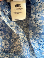 Charger l&#39;image dans la galerie, Anne Charlotte Blouse Philosophy Di Alberta Ferretti bleu fluide à fleurs
