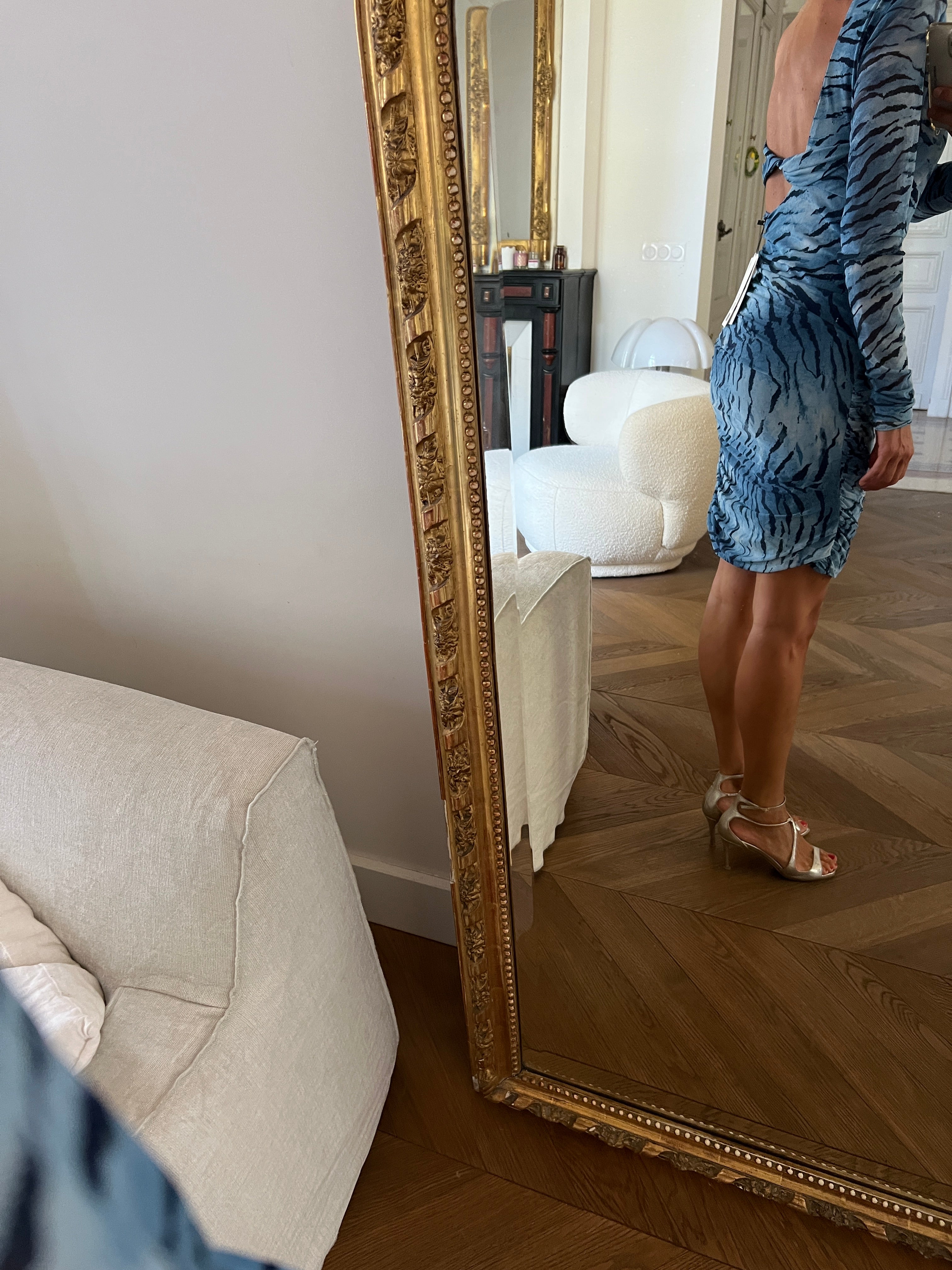 Robe Zara bleue tigrée neuve