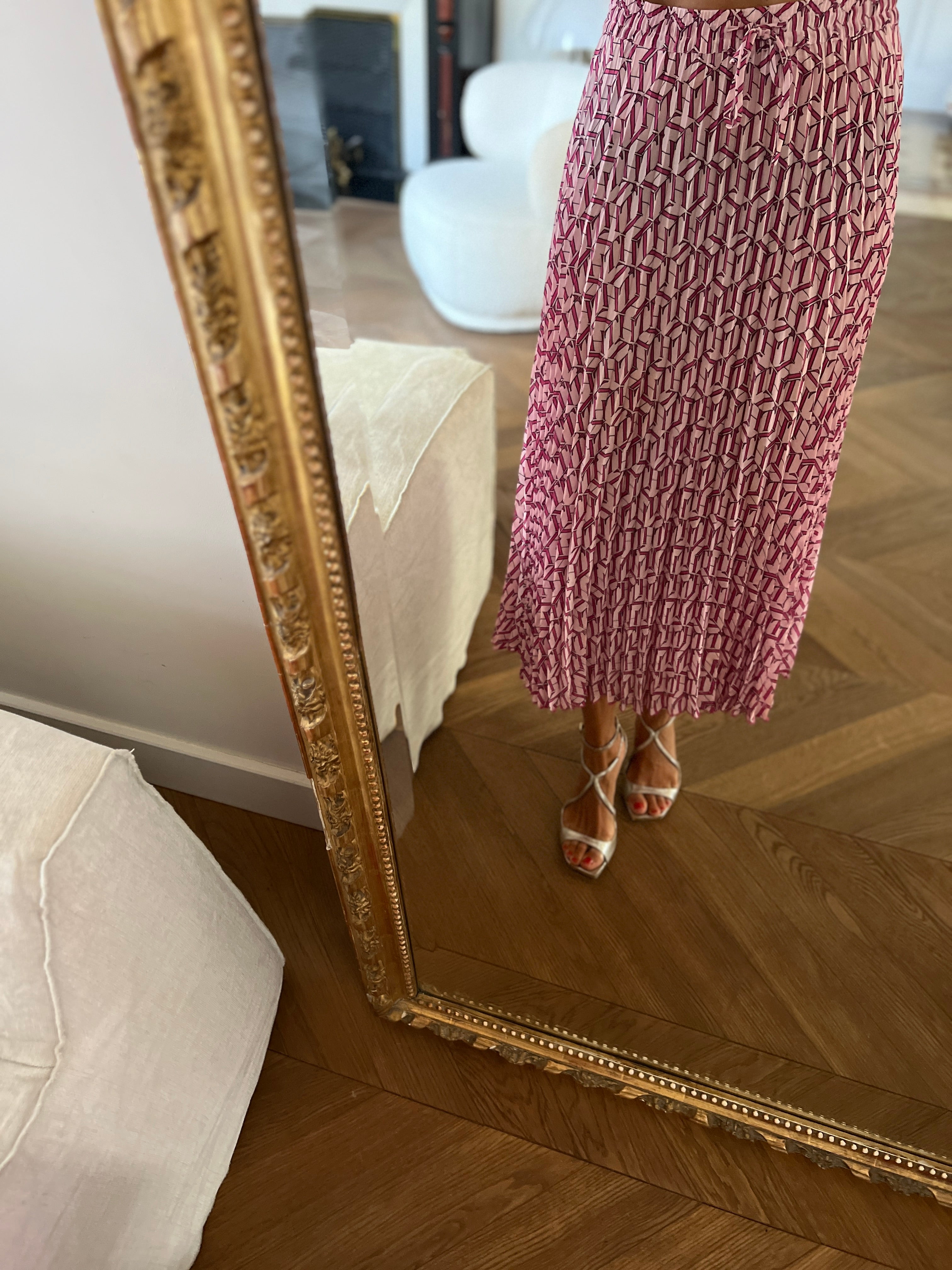 Jupe Tommy Hilfiger plissée rose