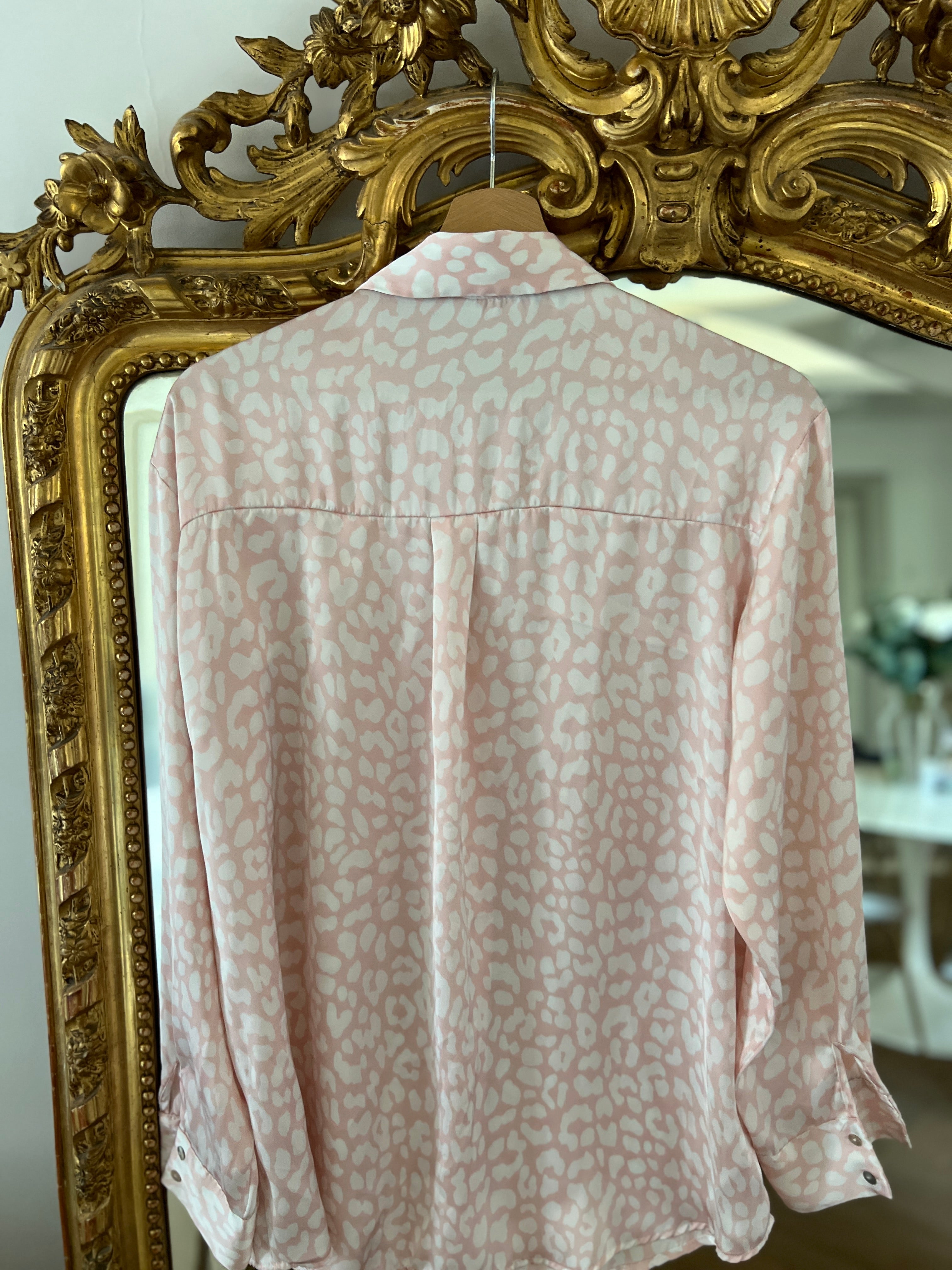 Chemise Zara rose pâle tachetée