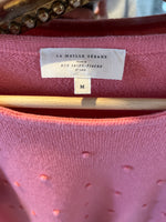 Charger l&#39;image dans la galerie, Pull Sezane en laine rose à petits pois
