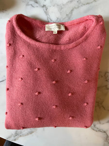 Pull Sezane en laine rose à petits pois