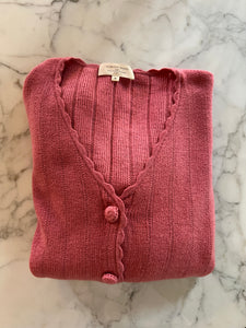 Gilet Sezane rose boutons ronds