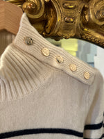 Charger l'image dans la galerie, Maje - Pull en cachemire rayé ecru
