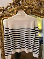 Charger l'image dans la galerie, Maje - Pull en cachemire rayé ecru

