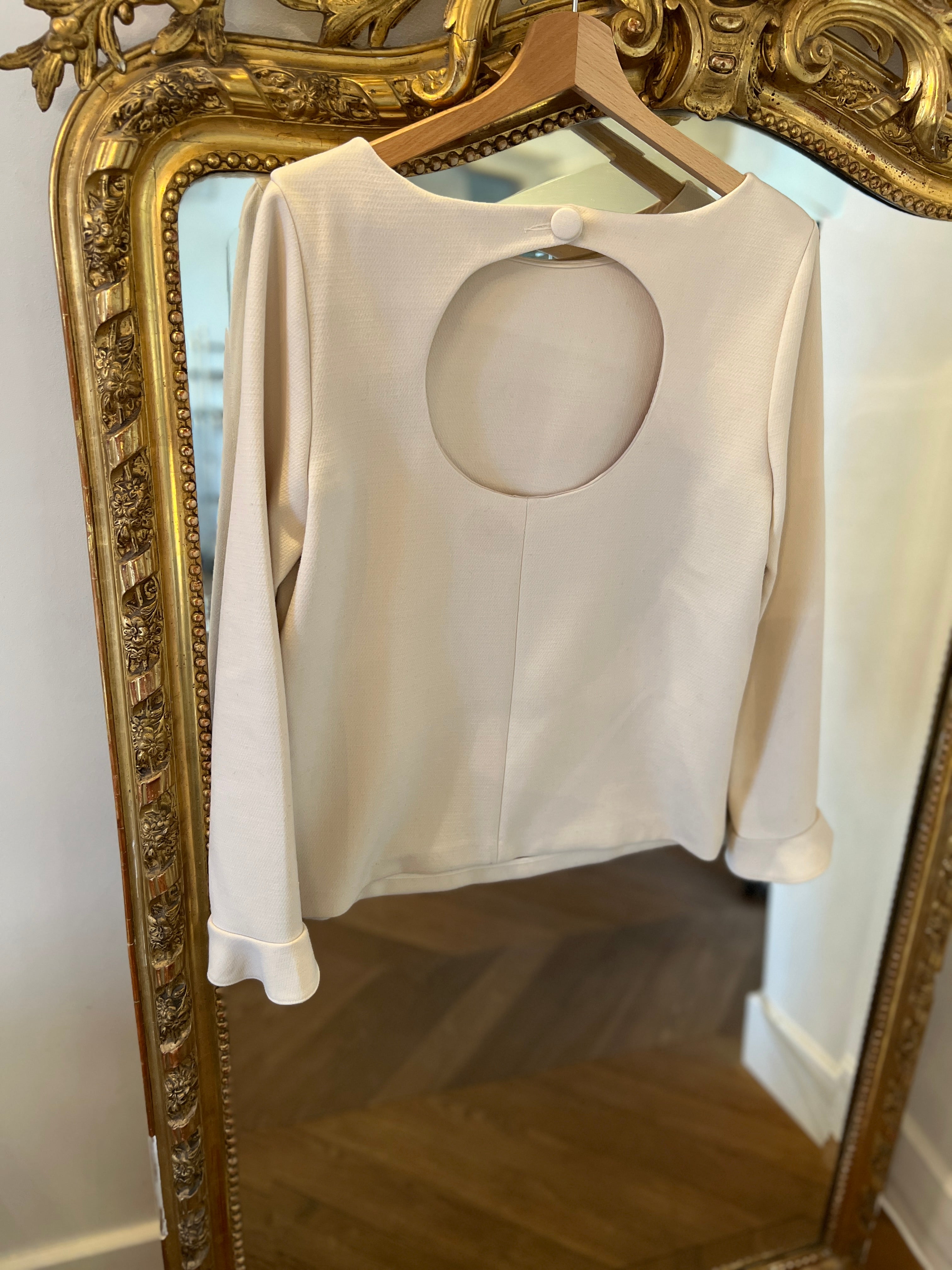 Blouse Ba&sh Ecrue dos rond