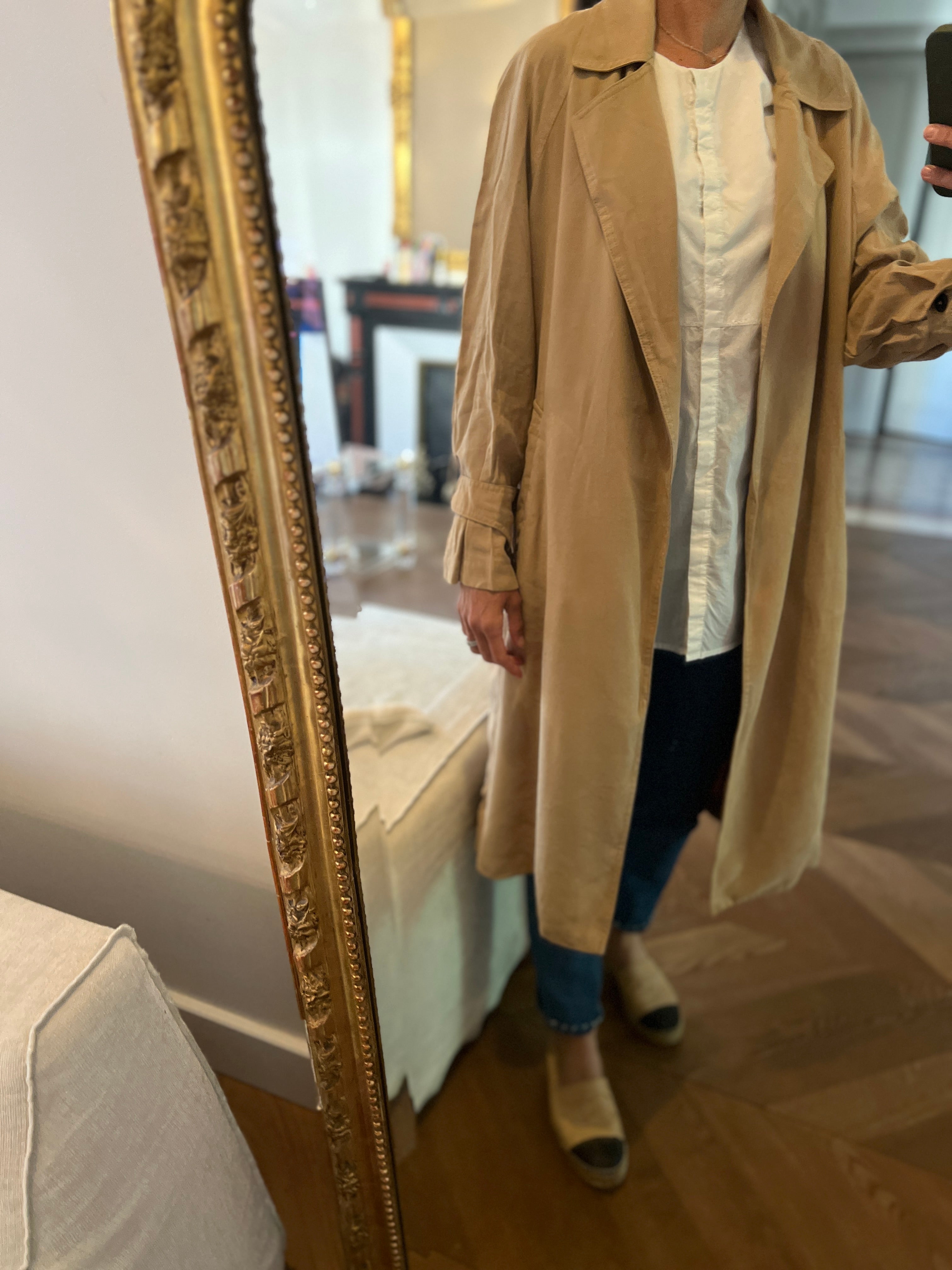 Anne Charlotte Veste fluide longue Zara camel