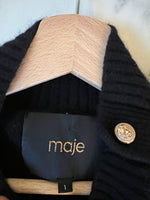 Charger l'image dans la galerie, Maje - Pull en cachemire rayé noir
