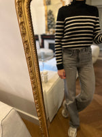 Charger l'image dans la galerie, Maje - Pull en cachemire rayé noir
