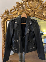 Charger l'image dans la galerie, Maje - Perfecto court en cuir noir
