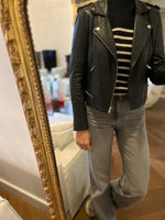 Charger l'image dans la galerie, Maje - Perfecto court en cuir noir
