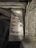 Charger l'image dans la galerie, Maje - Perfecto court en cuir noir
