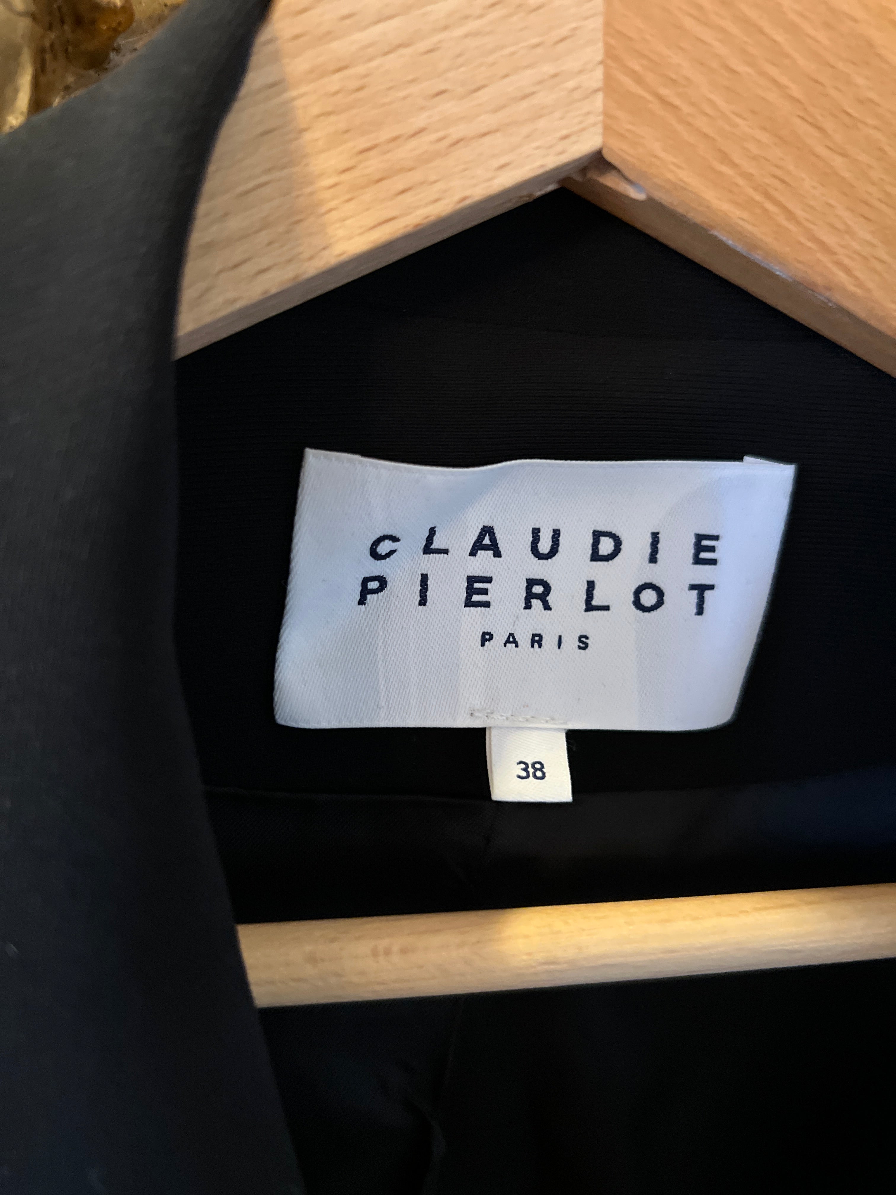 Blaser Claudie Pierlot noir manches à pois blancs