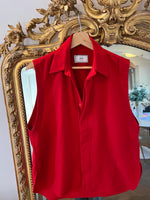 Charger l'image dans la galerie, Ami - Blouse sans manches bordeaux
