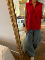 Charger l'image dans la galerie, Ami - Blouse sans manches bordeaux
