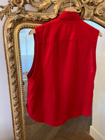 Charger l'image dans la galerie, Ami - Blouse sans manches bordeaux

