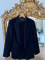 Charger l'image dans la galerie, Zara - Tailleur blazer et pantalon en velours bleu nuit
