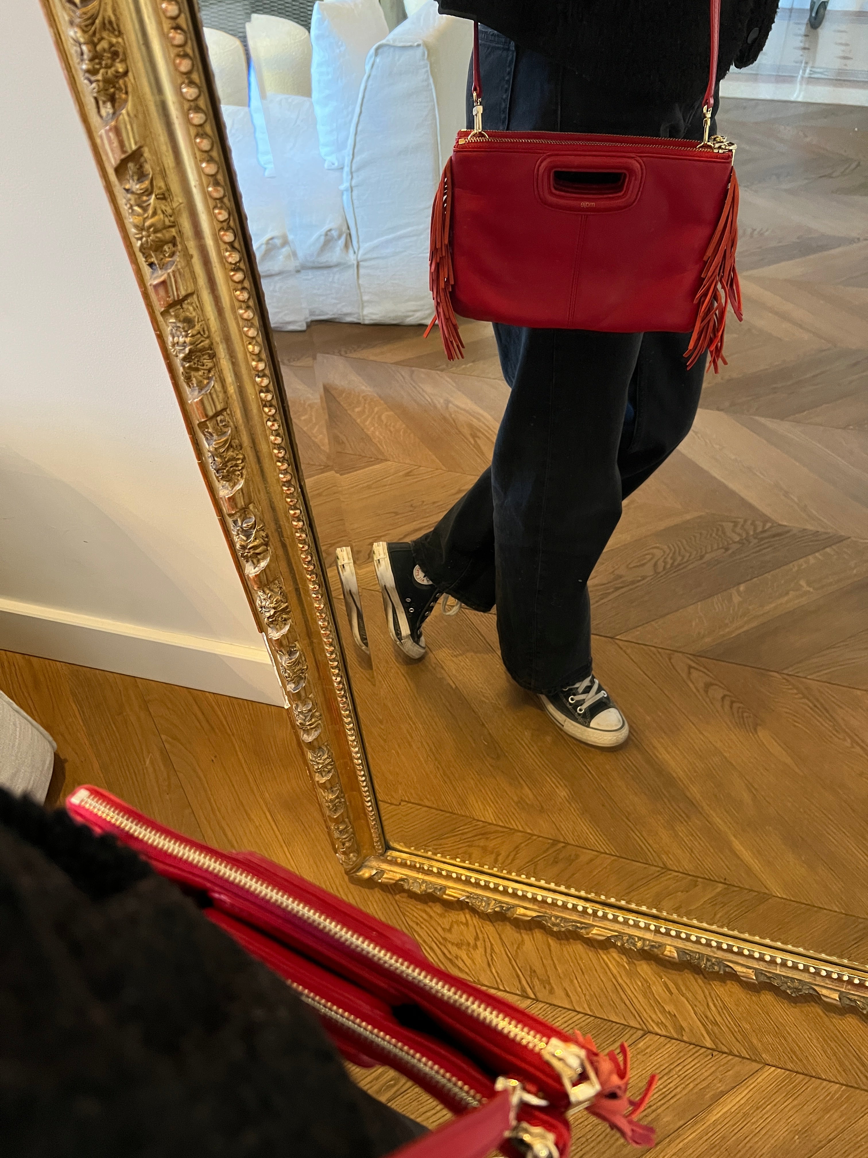 Sac Maje rouge à franges