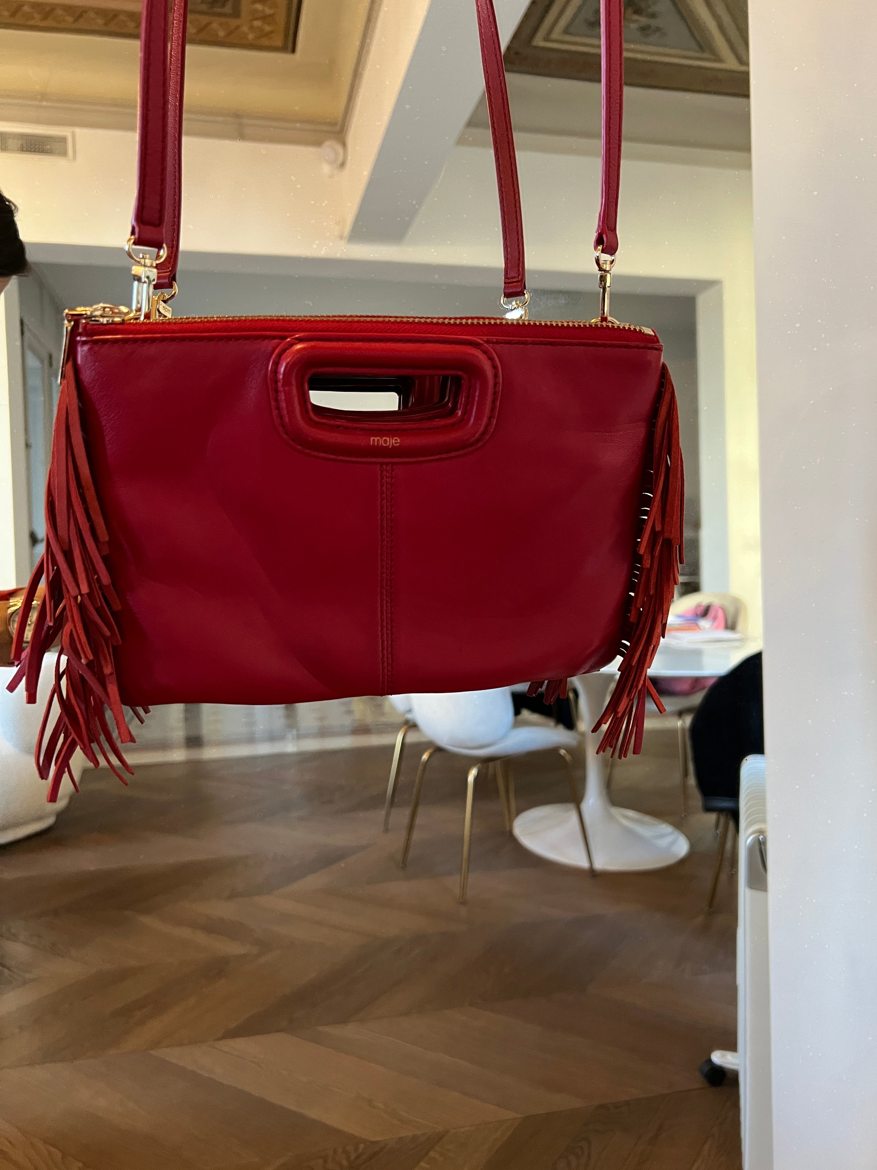 Sac Maje rouge à franges